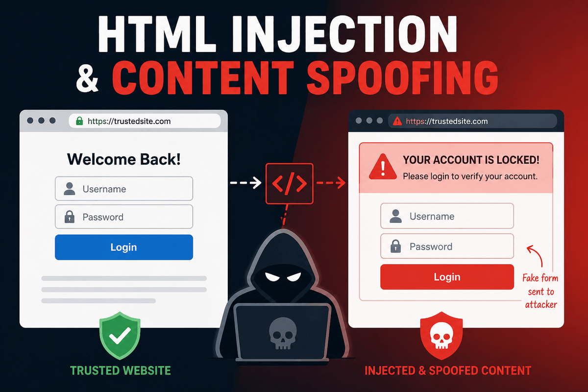 HTML Injection & Content Spoofing: When Websites Display Attacker Input